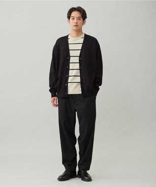 UNFILO MENS 【OCEANS YouTube 掲載/男女兼用】スムースシルキーニット カーディガン ブラック