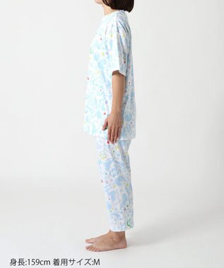 tsumori chisato SLEEP ツモリチサト パジャマ 5分袖 半袖 8分丈 レディース UDT166 /ワコール サックス