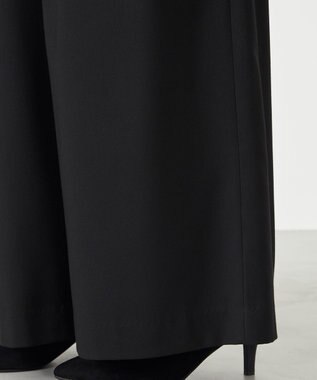 NAVE 【ReNAVE・洗える】4タックワイドパンツ ブラック系