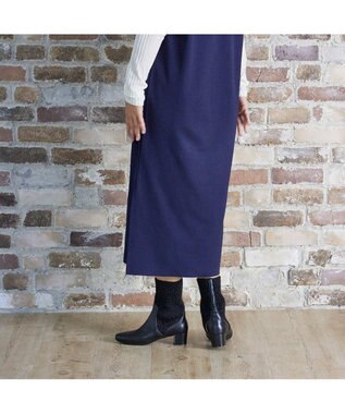 MODE ET JACOMO <MODE ET JACOMO>リブニットソックスショートブーツ ブラック