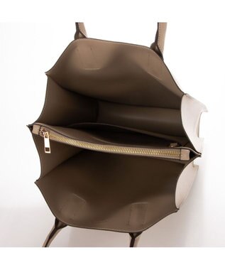 LA BAGAGERIE 【MONICA】アコーディオンスクエアトートM ベージュ