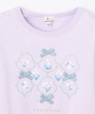 組曲 KIDS 【110-140㎝】スズランプリント Tシャツ ラベンダー