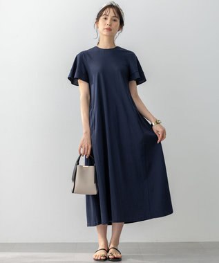 組曲 サマージャージフレア ワンピース ネイビー系