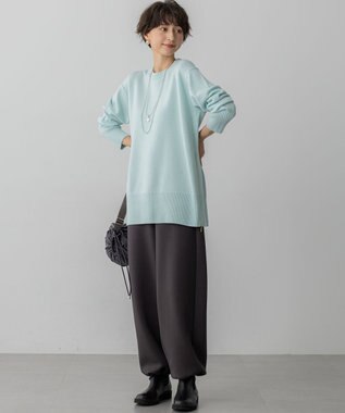 23区 L 【洗える】コットンエアーダンボール 2WAY カーヴィー パンツ グレー系