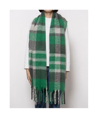 UNBILLION カシュネ cache nez / リサイクルポリニュートラルカラーチェックストール グリーン