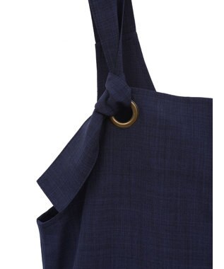 CRAFT STANDARD BOUTIQUE 前後2WAY麻調パネルワンピース Navy