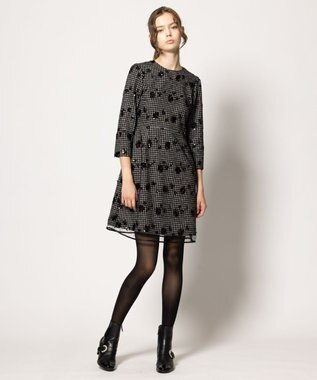 TOCCA SPANGLE OF FLOWER ドレス ブラック系5