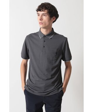 DAKS DAKS GOLF ボーダー冷感リネンミックス 半袖ポロシャツ