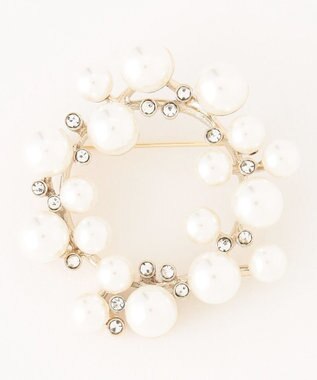 ANY SIS サークルパール調 ブローチ