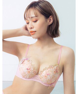 Wing ブラジャー Wing Lesiage ふっくら、まる胸メイク 背中にやさしくフィット 【2860シリーズ】 パッド有 ブラ PB2860 ウイング／ワコール シェルピンク