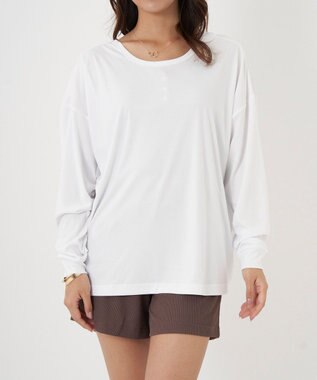 OP／FILA 【ocean pacific】ラッシュガード付き水着4点セット キャミデザイン ブラウン