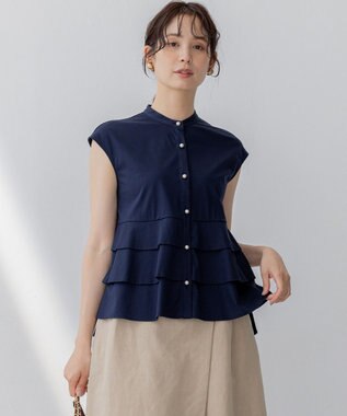 組曲 L 【WEB限定】プレーティング天竺ティアード カットソー