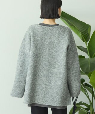 AMERICAN HOLIC Wフェイスラグランニットコーディガン Gray Mixture