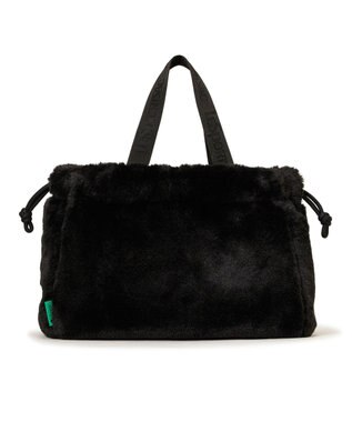 LeSportsac FUR DRAWSTRING TOTE/ブラックフラッフィーファー ブラックフラッフィーファー