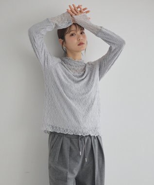 earth music&ecology 【吸湿発熱】あったかフェミニンインナー（ハイネック） Light Gray