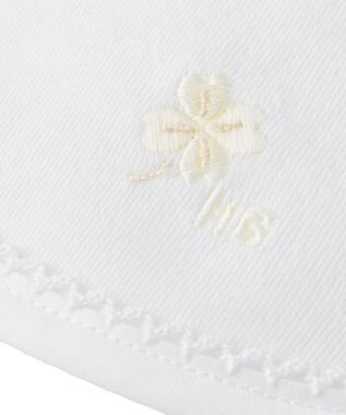 MIKI HOUSE HOT BISCUITS クローバー刺しゅう入りスタイ 白