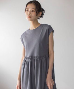 組曲 サマージャージーティアード ワンピース グレー系