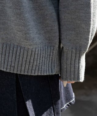 WEGO シャツドッキングニットプルオーバー 杢グレー