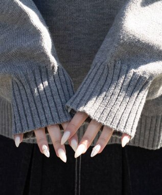 WEGO シャツドッキングニットプルオーバー 杢グレー