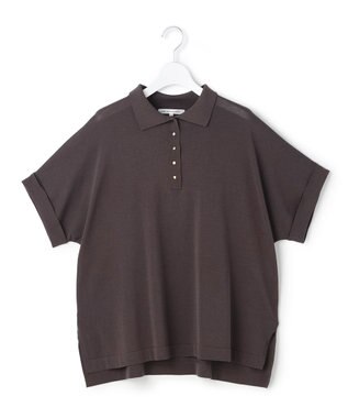 23区 【見上愛さんコラボカラー】リラクシー ポロニット ダークブラウン系