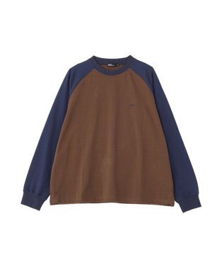 CRAFT STANDARD BOUTIQUE ワンポイント刺繍ラグランロンＴ Brown