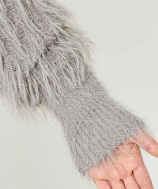 NAVE 【ReNAVE・洗える】メルティーシャギーニット プルオーバー ライトグレー系