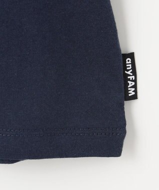 ANY KIDS ロゴプリント 半袖Tシャツ ネイビー