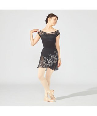 Chacott フレンチスリーブレオタード ブラック