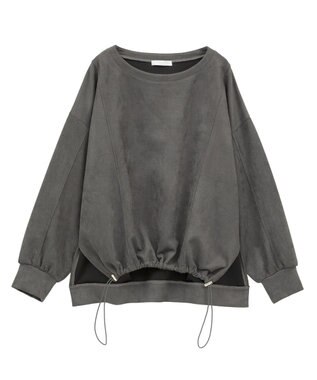 Green Parks なめらかタッチスウェード調ドロストプルオーハ Dark Gray