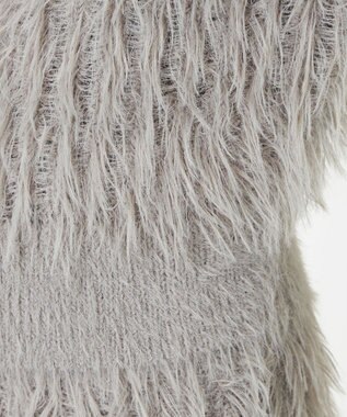 NAVE 【ReNAVE・洗える】メルティーシャギーニット プルオーバー ライトグレー系