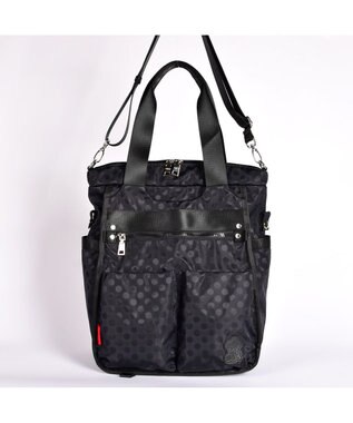 Y'SACCS 【PEANUTSコラボ】SNOOPY（スヌーピー） Polka Dots 3WAYリュック ブラック