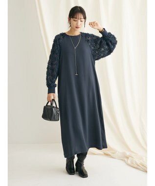 CRAFT STANDARD BOUTIQUE 袖ジャガードラグランワンピース