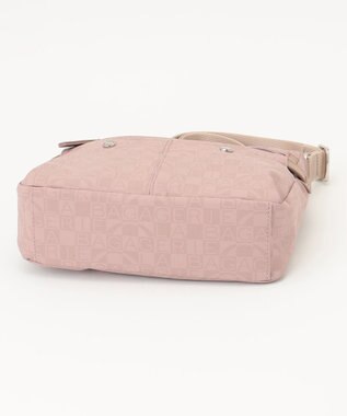 LA BAGAGERIE モノグラム　スクエアナイロンショルダー　SSサイズ ピンク