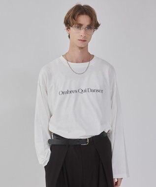 WEGO 【２点セット/ユニセックス着用ITEM】アクセ付きフォトコラージュT（LS） オフホワイト