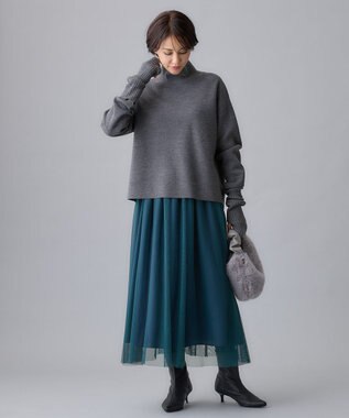 自由区 L 【新色追加生産・WEB限定カラーあり】チュール スカート [WEB限定]リッツブルー