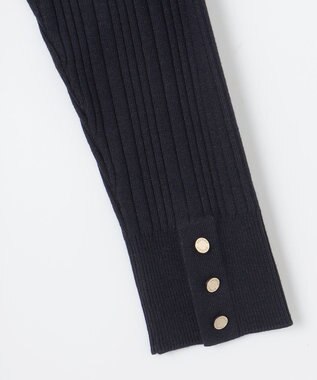 J.PRESS LADIES 【WEB限定・洗える】ニット コンビ ワンピース ネイビー系