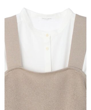 Green Parks ＳＥＴ２点ニットビスチェ＋とろみチュニック Beige