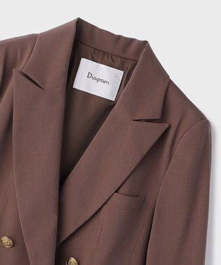 GRACE CONTINENTAL バックベンツダブルジャケット ブラウン