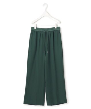 ICB L 【新色追加・UVケア・接触冷感・速乾・防シワ・洗える】 FluidBackSatin  ワイドパンツ ディープパイン系