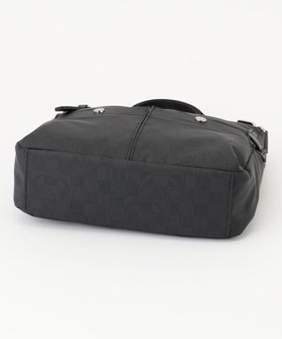 LA BAGAGERIE モノグラム　スクエアナイロンショルダー　SSサイズ ブラック