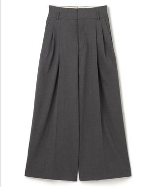 uncrave TRツイル ワイドトラウザー チャコール