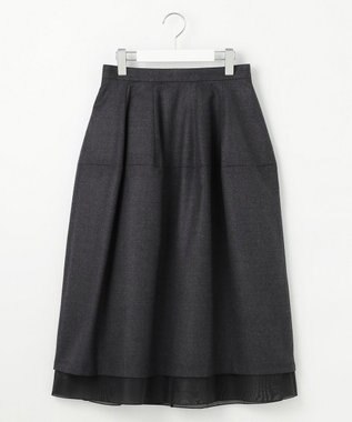 23区 【R(アール)】メリノシアーレイヤード スカート グレー系