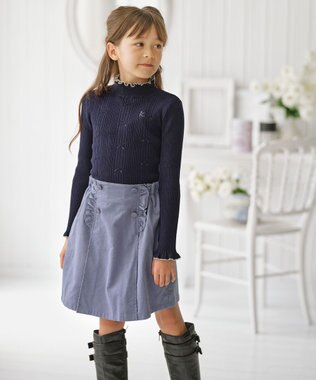 組曲 KIDS 【110-140㎝】コーデュロイ キュロット サックスブルー系