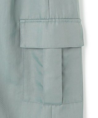 ICB 【洗える】ヘビーナイロンツイル スカート ティールグレー系