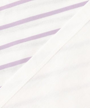 J.PRESS LADIES 【洗える】バスクボーダー カットソー ラベンダー系1