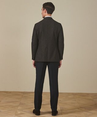 GOTAIRIKU カーディガンジャケット秋冬版【洗える/シワになりにくい/ストレッチ】リンクス BIZ ジャケット ダークブラウン系8