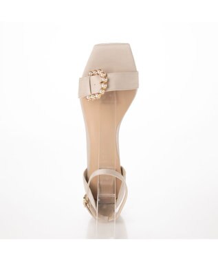 MODE ET JACOMO <carino>パールバックルアンクルベルトサンダル ベージュ