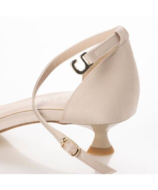 MODE ET JACOMO <carino>パールバックルアンクルベルトサンダル ベージュ