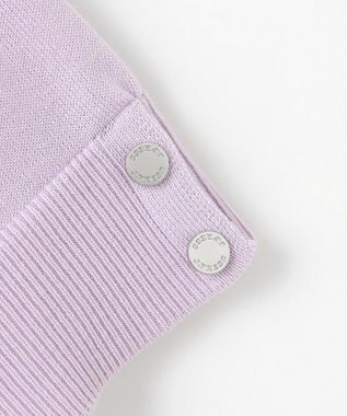 J.PRESS LADIES L 【洗える】COTTON POLYESTER 袖ボタン ニット ラベンダー系
