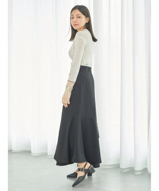 earth music&ecology シアー配色リブプルオーバー White